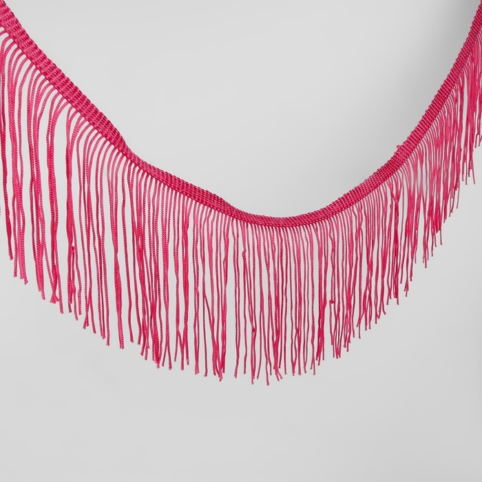 Тесьма декоративная &laquo;Бахрома&raquo;, 10 см, 5 &plusmn; 0,5 м, цвет малиновый