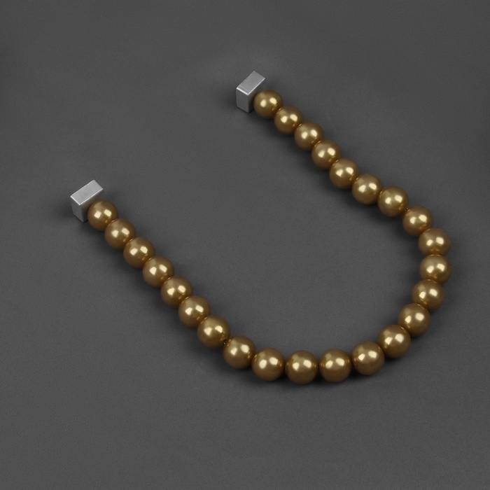 Подхват для штор &laquo;Бусы из жемчуга&raquo;, d = 1,5 см, 40 &plusmn; 1 см, цвет коричневый