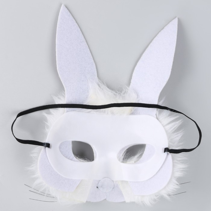 Маска карнавальная "Заяц с мехом"