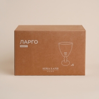 Набор бокалов для вина стеклянный SL Home &laquo;Ларго&raquo;, 300 мл, 9&times;17 см, цвет прозрачный