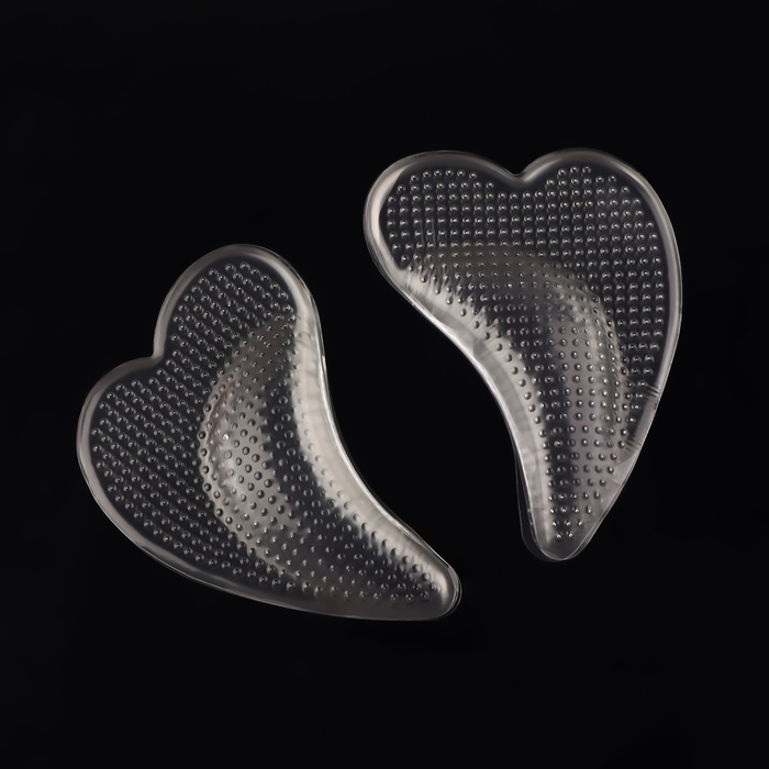 Супинаторы для обуви, на клеевой основе, силиконовые, 10 &times; 7 см, пара, цвет прозрачный