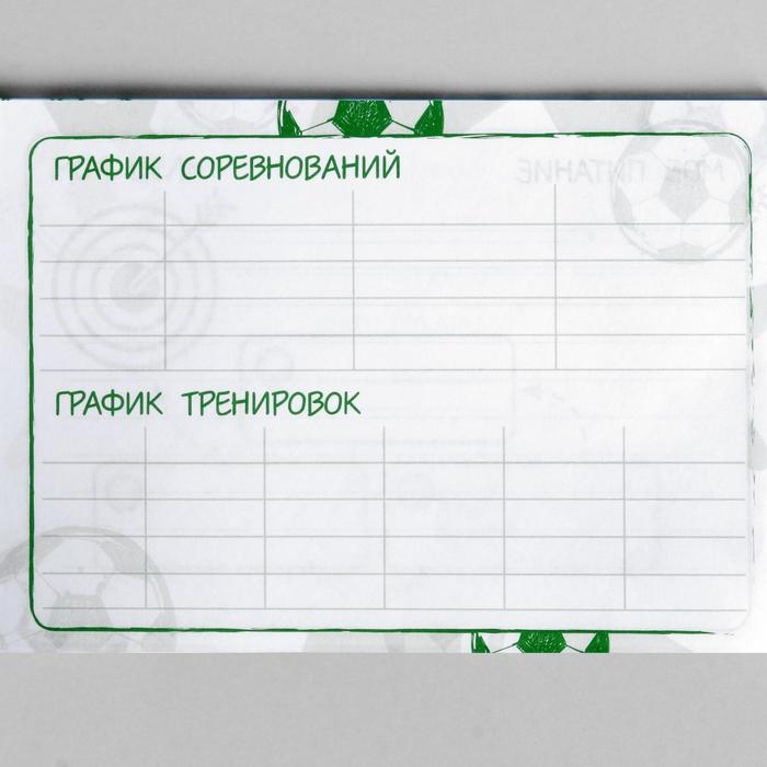 Дневник тренировок &laquo;Футбол&raquo;, 48 листов, 15,3 х 12,4 см