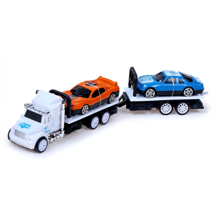 Грузовик инерционный &laquo;Автовоз&raquo;, с 2 машинками, МИКС