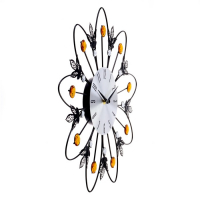 Часы настенные, серия: Ажур, "Ромашка", плавный ход, d-41,5 см, циферблат 15 см