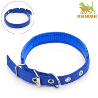 Ошейник "Комфорт" комбинированный (полиэстер, искусств. кожа), 45 х 2 см, ОШ 30-39 см, синий Ошейник "Комфорт" комбинированный (полиэстер, искусств. кожа), 45 х 2 см, ОШ 30-39 см, синий
