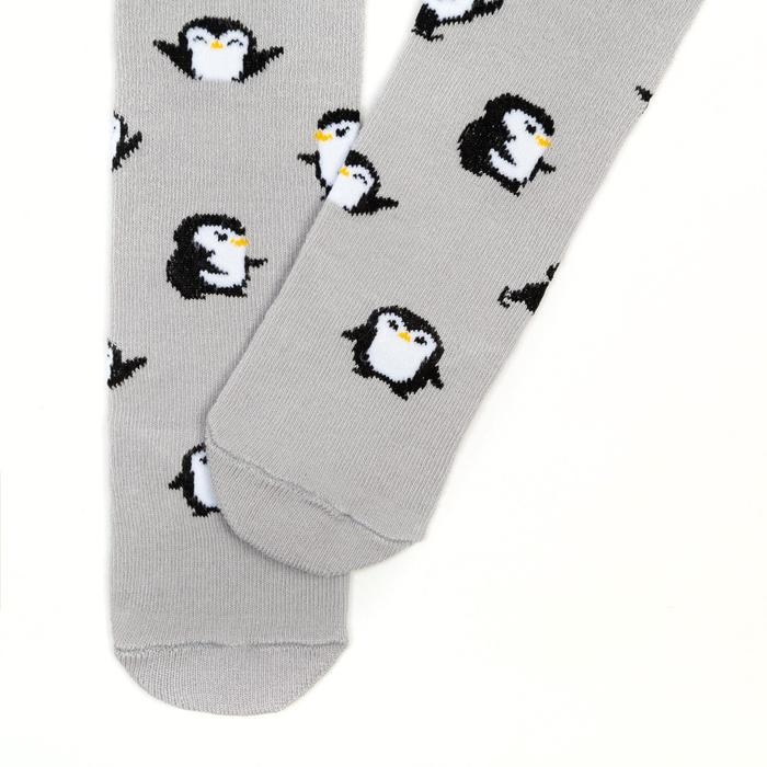 Новый год.Колготки Крошка Я Новый год.Колготки Крошка Я "Пингвинята", серый, рост 68-74 см
