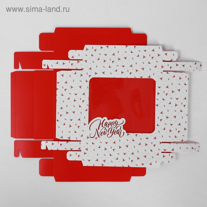 Коробка подарочная новогодняя складная «Happy New Year», 23.5 х 20.5 х 5.5 см, Новый год Коробка подарочная новогодняя складная «Happy New Year», 23.5 х 20.5 х 5.5 см, Новый год