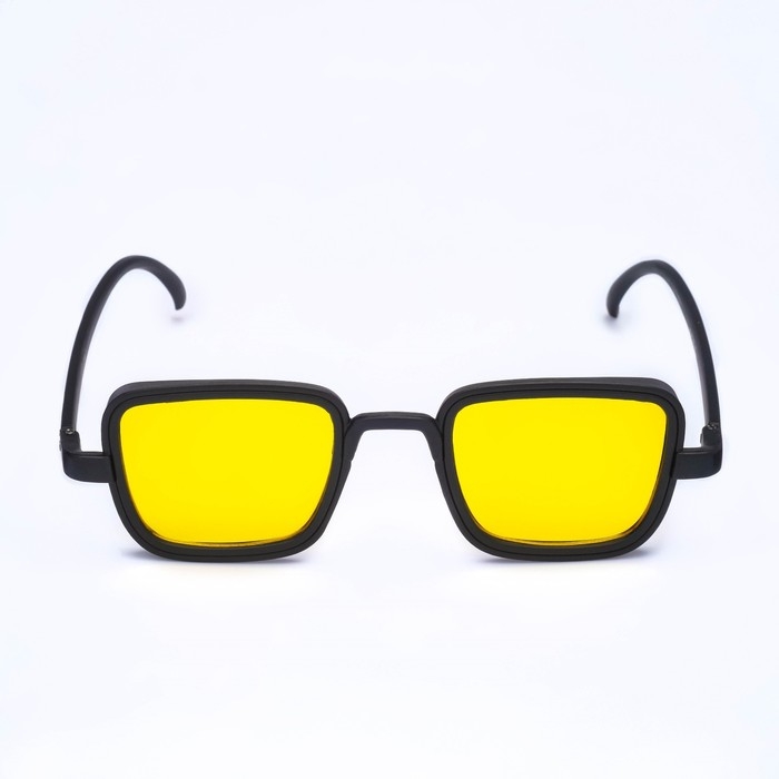 Очки солнцезащитные "OneSun", uv 400, 14 х 14 х 4.5 см, линза 3.5 х 5 см, жёлтые