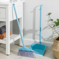 Щётка для пола Доляна, совок 25&times;26 см, щётка 23 см, металлическая ручка 78 см, цвет МИКС