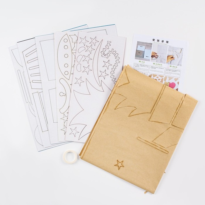 Наклейки интерьерные "Ракета", детские, декор на стену, панно 180 х 148 см