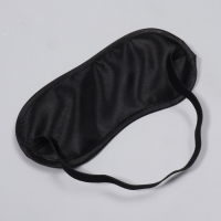 Маска для сна, сатиновая, резинка одинарная, 19 &times; 8,5 см, цвет чёрный
