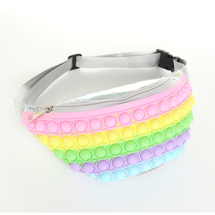 Сумка поясная детская на молнии «Выбражулька», pop it, цвет разноцветный Сумка поясная детская на молнии «Выбражулька», pop it, цвет разноцветный