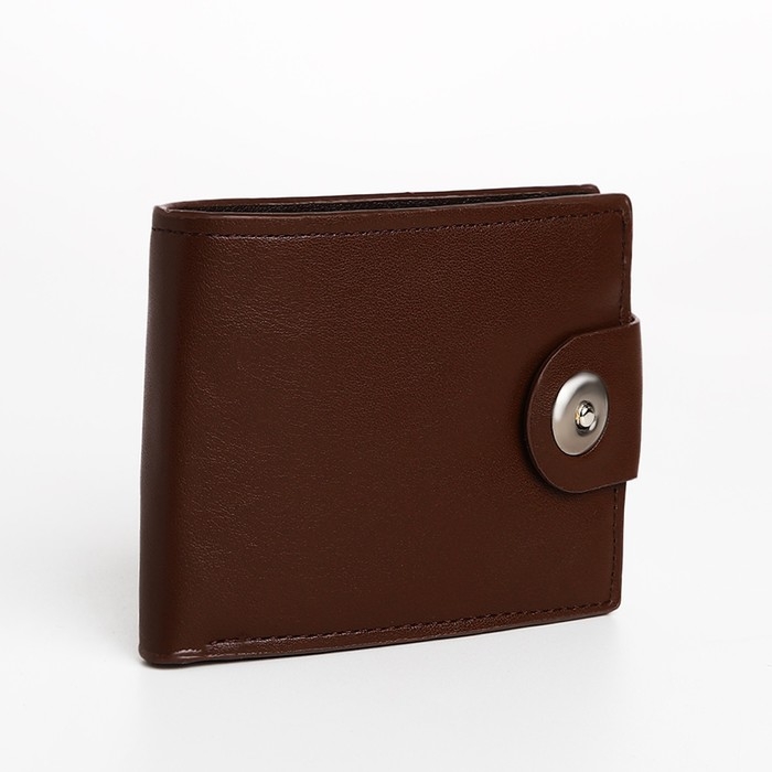 Портмоне мужское на магните, отдел для купюр, для карт, для монет, цвет коричневый Портмоне мужское на магните, отдел для купюр, для карт, для монет, цвет коричневый