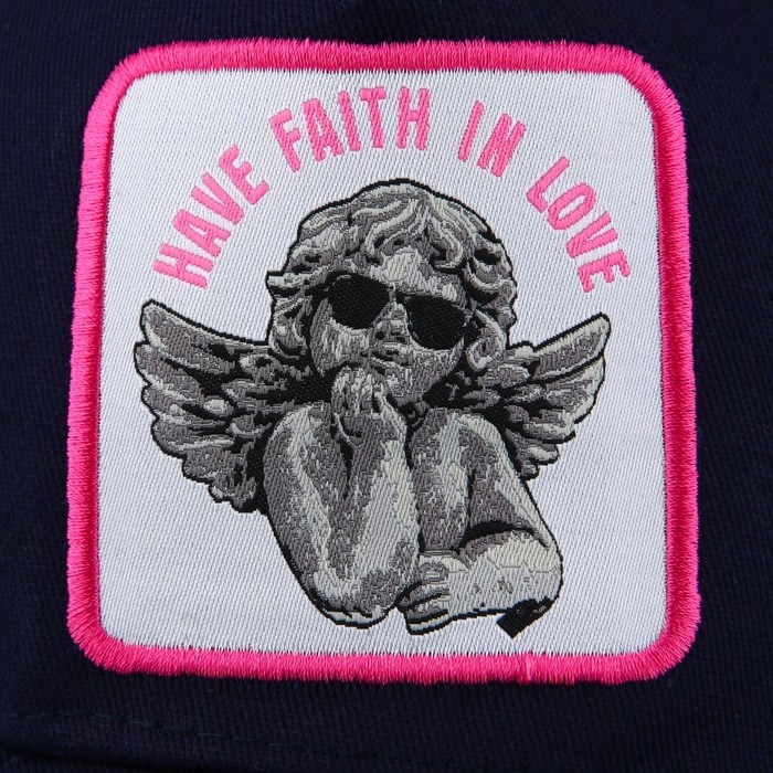 Кепка женская с сеткой &laquo;Ангел&raquo;, цвет синий, р-р 56