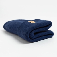 Шапка детская MINAKU с отворотом р-р 52-56, цв.синий Шапка детская MINAKU с отворотом р-р 52-56, цв.синий