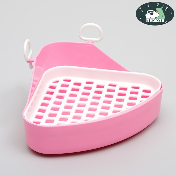 Туалет угловой для кроликов и хорьков, 18,5 х 18 см, микс цветов Туалет угловой для кроликов и хорьков, 18,5 х 18 см, микс цветов