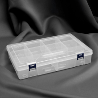Органайзер для рукоделия, со съёмными ячейками, 10 отделений, 31 &times; 20,5 &times; 6 см, цвет прозрачный