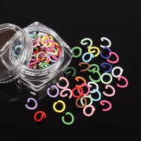 Фигурки для дизайна ногтей &laquo;Пирсинг&raquo;, объёмные, металлические, разноцветные