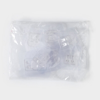 Крючок самоклеящийся для прутьев, прозрачная основа, 5,6&times;5,6 см, 10 шт