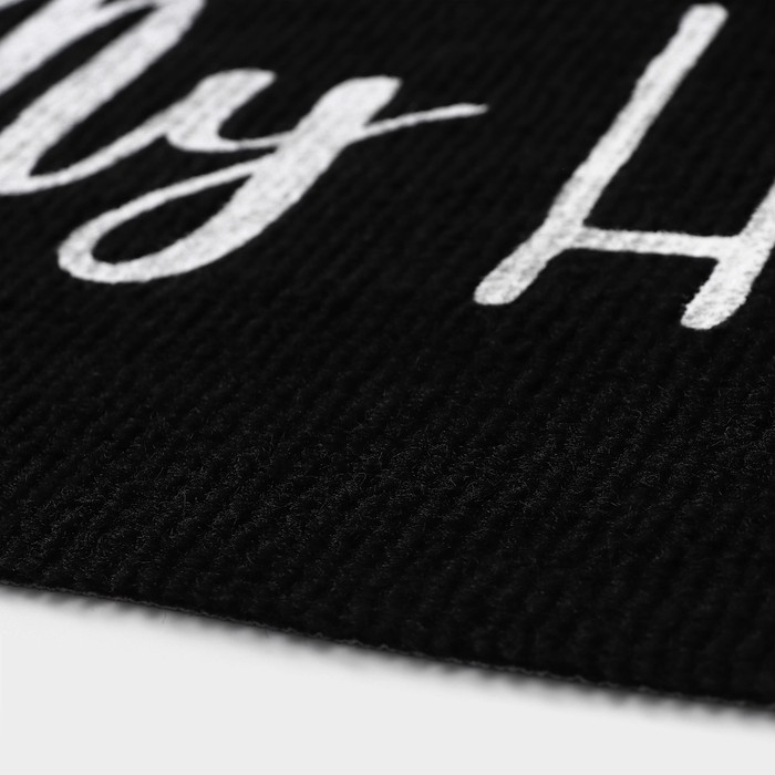 Коврик придверный Доляна My home, 50&times;80 см, влаговпитывающий, светящийся в темноте, цвет чёрный