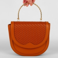 Ручка для сумки &laquo;Рифлёная рамка&raquo;, металлическая, на прокол, 13 &times; 9 см, цвет золотой