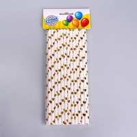 Трубочка для коктейля &laquo;Сердца&raquo;, набор 25 шт.