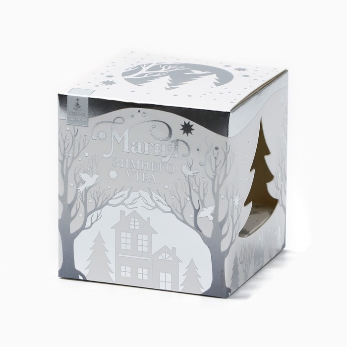 Новогодняя свеча гелевая с декором внутри &laquo;Новый год: Ёлка&raquo; 5х5х6см