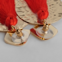 Серьги ассорти &laquo;Кисти&raquo; хинди, цвет бордовый в золоте, L кисти 6,5 см