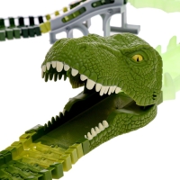 Автотрек &laquo;Парк динозавров&raquo;, гибкий, работает от батареек, 144 детали