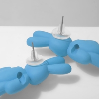 Серьги пластик &laquo;Зайцы&raquo;, цвет голубой