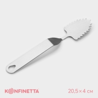 Лопатка кондитерская KONFINETTA, 20,5&times;4 см, рабочая часть 6&times;4 см, цвет серебристый