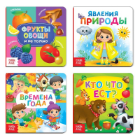 Книги картонные набор &laquo;Знакомимся с окружающим миром&raquo;, 4 шт. по 10 стр.