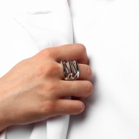 Кольцо металл &laquo;Тренд&raquo; движение, цвет серебро, размер 18