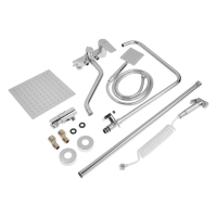 Душевая система ZEIN Z3867, смеситель, тропическая и ручная лейка, латунь, хром