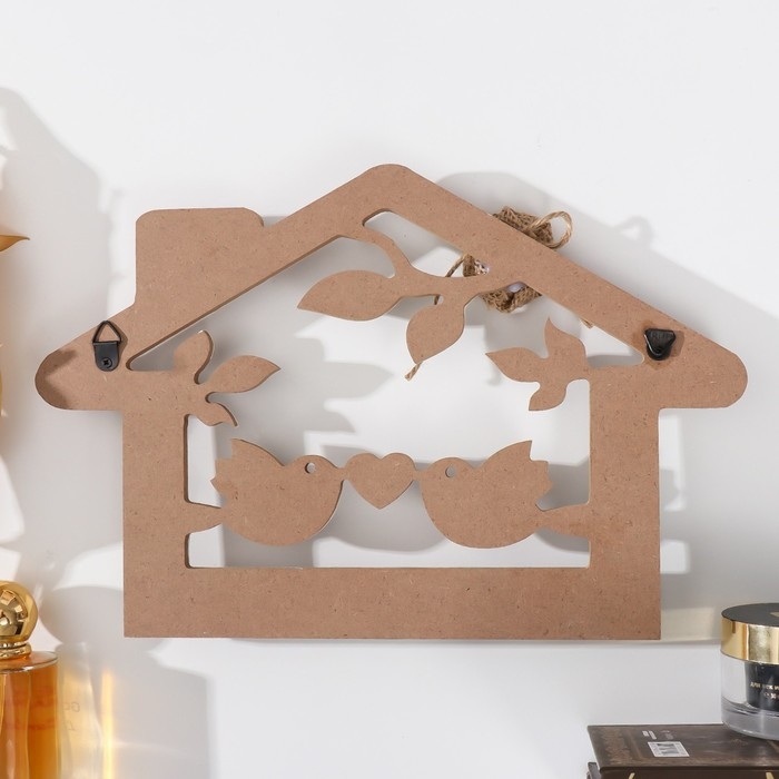 Крючки декоративные дерево Крючки декоративные дерево "Влюблённые птички" 29,5х0,8х19,5 см