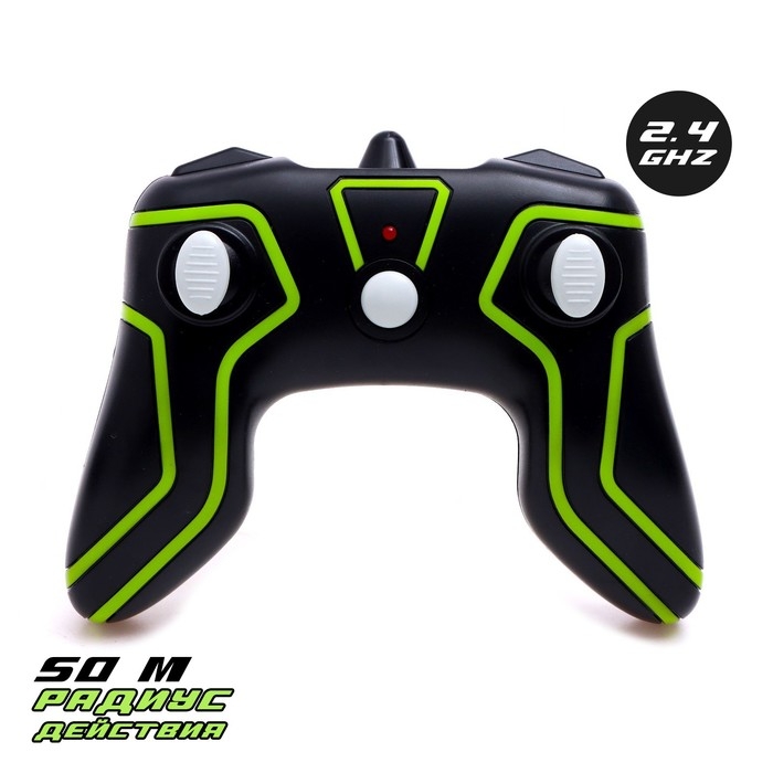 Машина-перевёртыш радиоуправляемая &laquo;Трюкач&raquo;, работает от аккумулятора, цвет зелёный