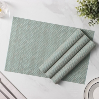 Салфетки сервировочные на стол Доляна &laquo;Энн&raquo;, 4 шт, 30&times;45 см, цвет серо-голубой