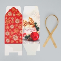 Коробка подарочная новогодняя складная &laquo;С Новым годом&raquo;, шары, 12 х 18 х 12 см, Новый год