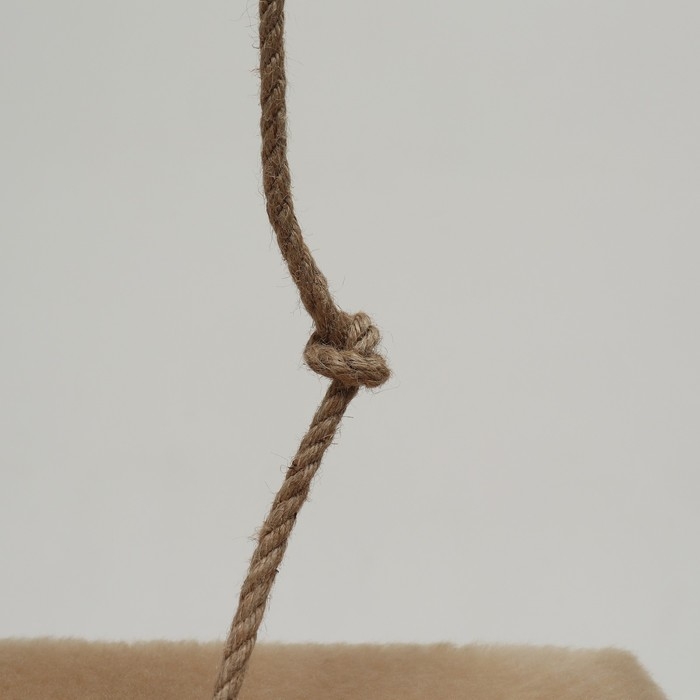 Комплекс для кошек с когтеточкой, с домиком и 2 полками, 37 х 37 х 120 см, бежевый