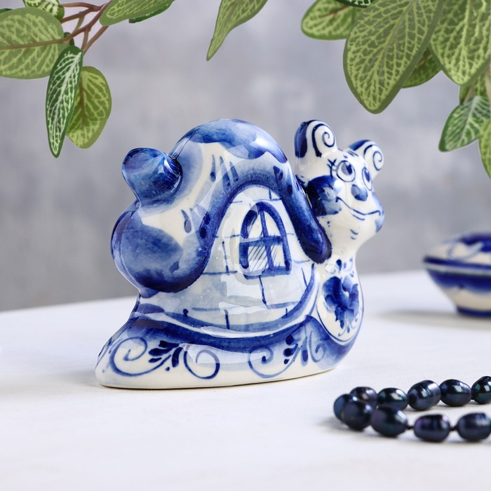 Сувенир &laquo;Улитка с домиком&raquo;, 9 см, гжель