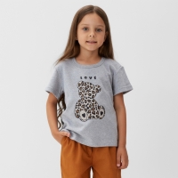 Футболка детская KAFTAN Love р.32 (110-116 см), серый
