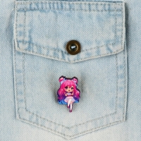 Значок с наклейками &laquo;Аниме girl&raquo;, 6.5 х 9 см