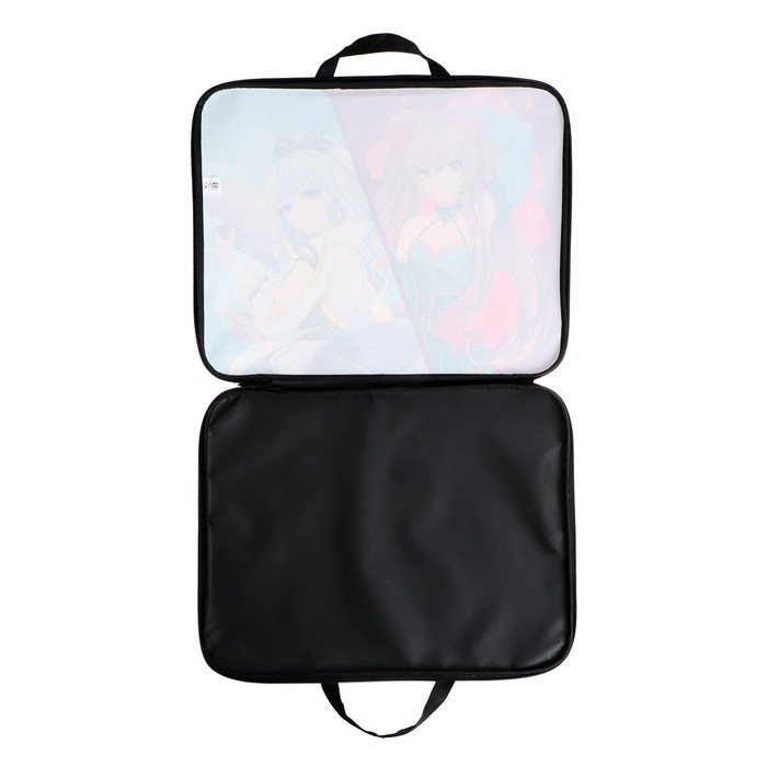 Папка для чертежей и рисунков А3, 470 х 350 х 20 мм, с ручками, текстильная, Calligrata Папка для чертежей и рисунков А3, 470 х 350 х 20 мм, с ручками, текстильная, Calligrata "Аниме"