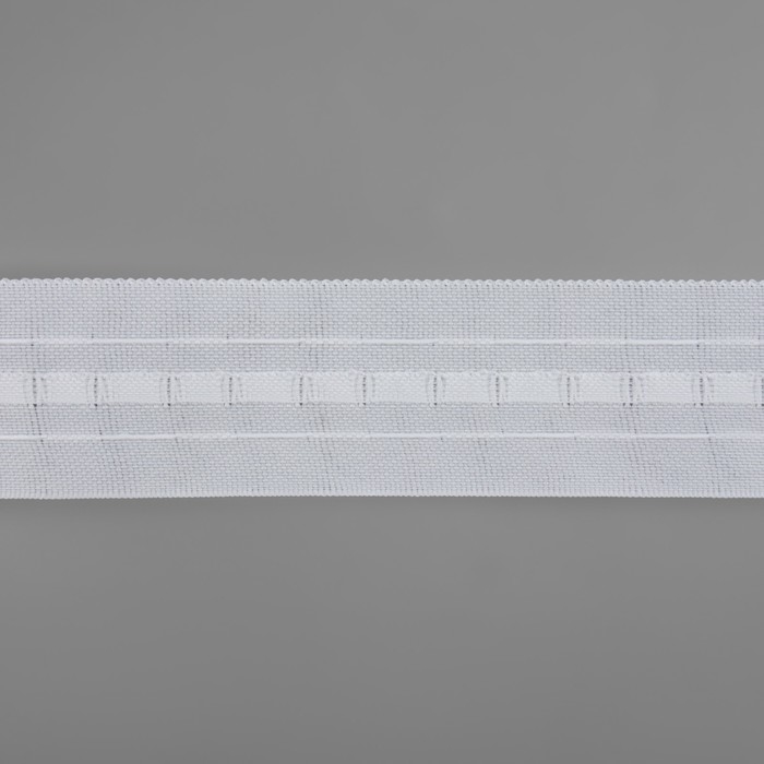 Шторная лента классическая, матовая, 4 см, 100 &plusmn; 1 м, цвет белый