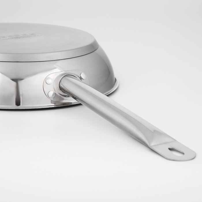 Сковорода &laquo;Общепит&raquo;, d=26 см, толщина корпуса 0,6 мм, дно 3,5 мм, с теплораспределительным слоем, индукция