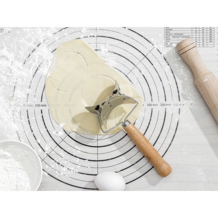 Ролик для вырезания кругов из теста Доляна &laquo;Профи&raquo;, d=7 см, 16&times;10&times;5 см
