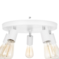 Спот "Скин" 5хЕ27 40Вт белый 38х38х16см Спот "Скин" 5хЕ27 40Вт белый 38х38х16см