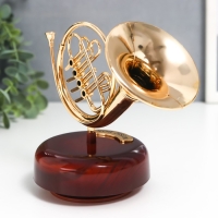 Сувенир музыкальный механический "Валторна" 9,5х15х15 см