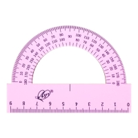 Набор чертёжный 4 предмета (линейка 15 см, угольник 30 °/ 60 °, 10 см; угольник 45 °/ 45 °, 8 см; транспортир 180 °, 9 см), прозрачный розовый Набор чертёжный 4 предмета (линейка 15 см, угольник 30 °/ 60 °, 10 см; угольник 45 °/ 45 °, 8 см; транспортир 180 °, 9 см), прозрачный розовый