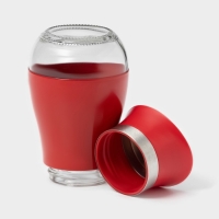 Солонка стеклянная &laquo;Сияние&raquo;, 5,5&times;5&times;11 см, цвет красный